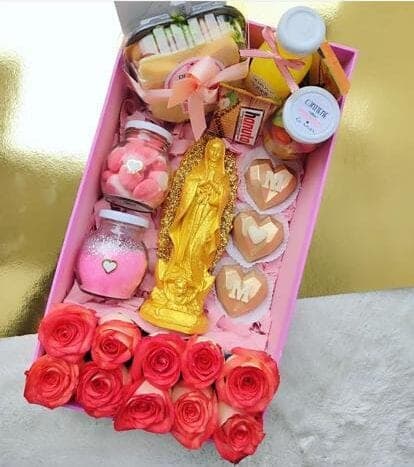 Desayuno Virgen 22cm con Flores