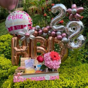Desayuno Premium con Flores y Baileys