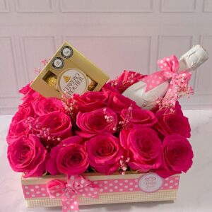 Desayuno Champagne con Arreglo Floral